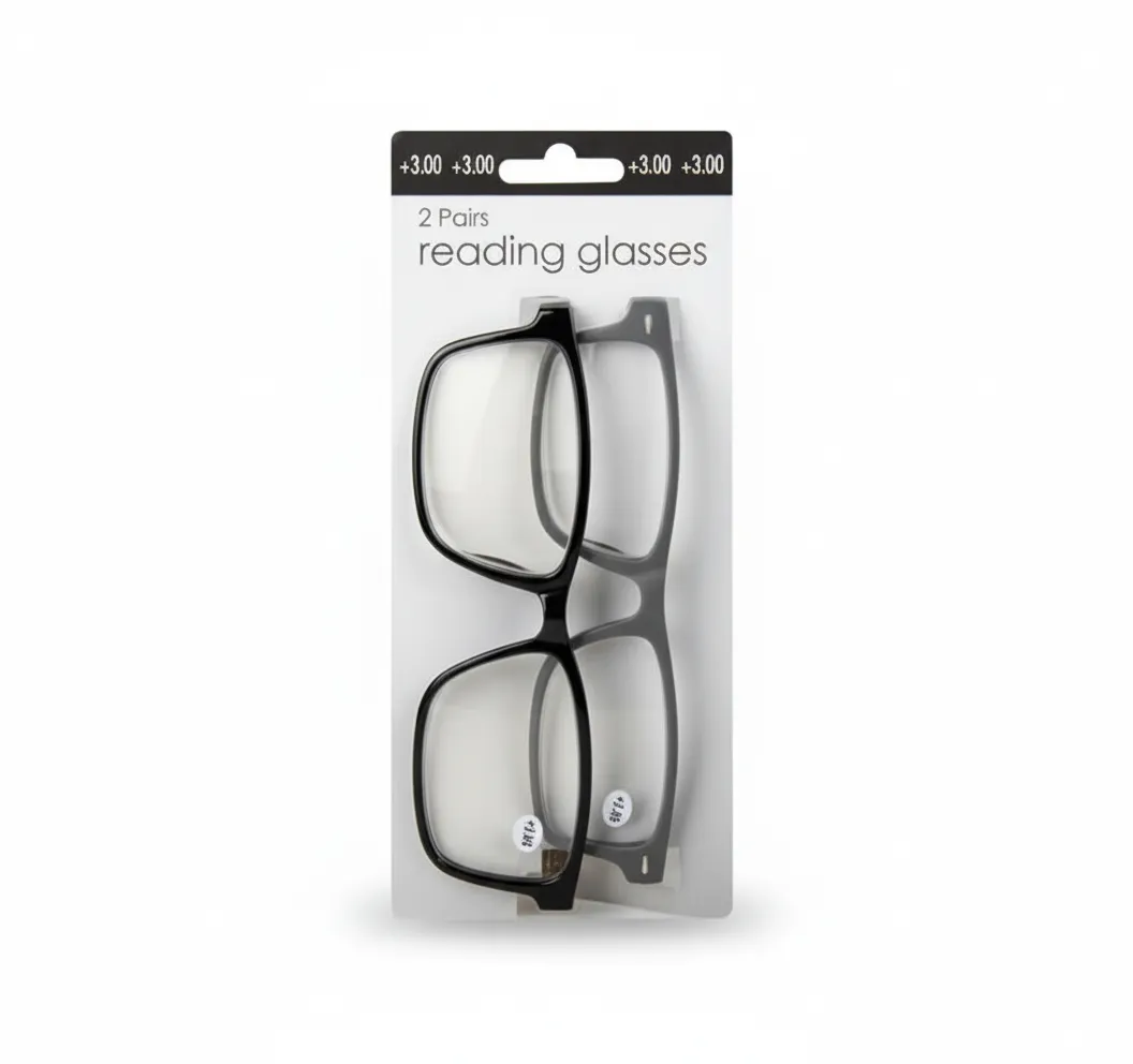 Progressive Multifocal Reading Glasses - 2 Piece Set +3.0 Strength - 2 Pack