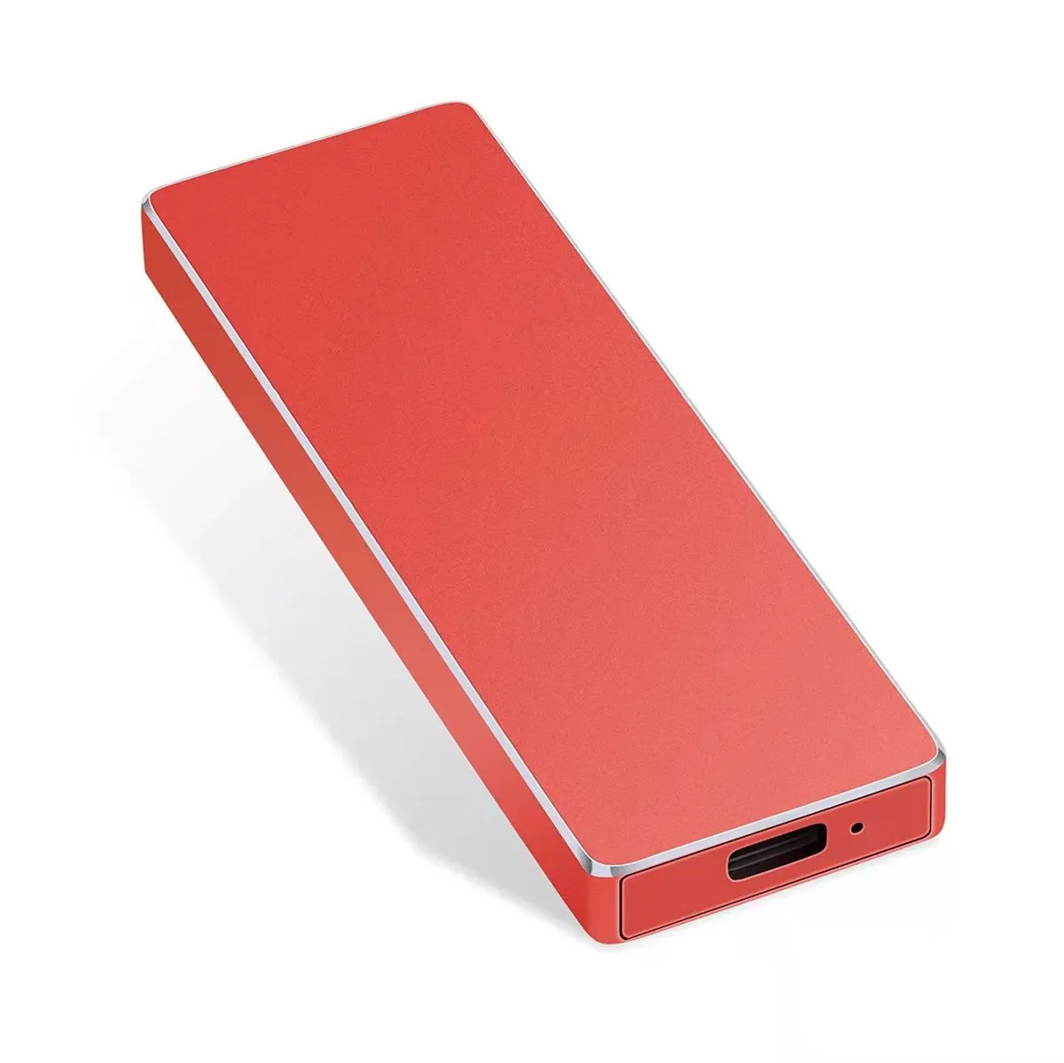 2TB High-Capacity Metal SSD Portable Hard Drive - Red