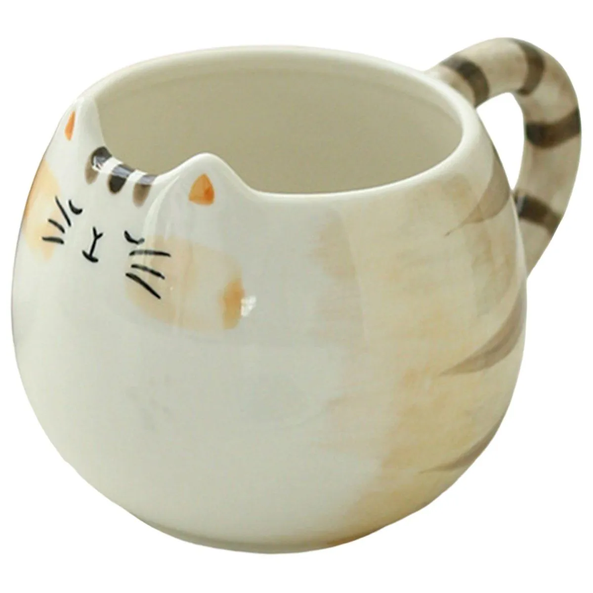 1pc Cute Ceramic Cup, Cat Shaped Mug, 380ml/13oz Milk, Coffee, and Water Cu