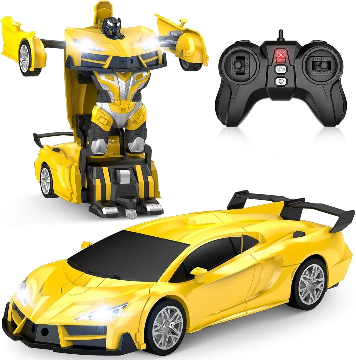 Remote Control Car, Transform RC Cars with Cool Headlights 2.4Ghz Kids Toys