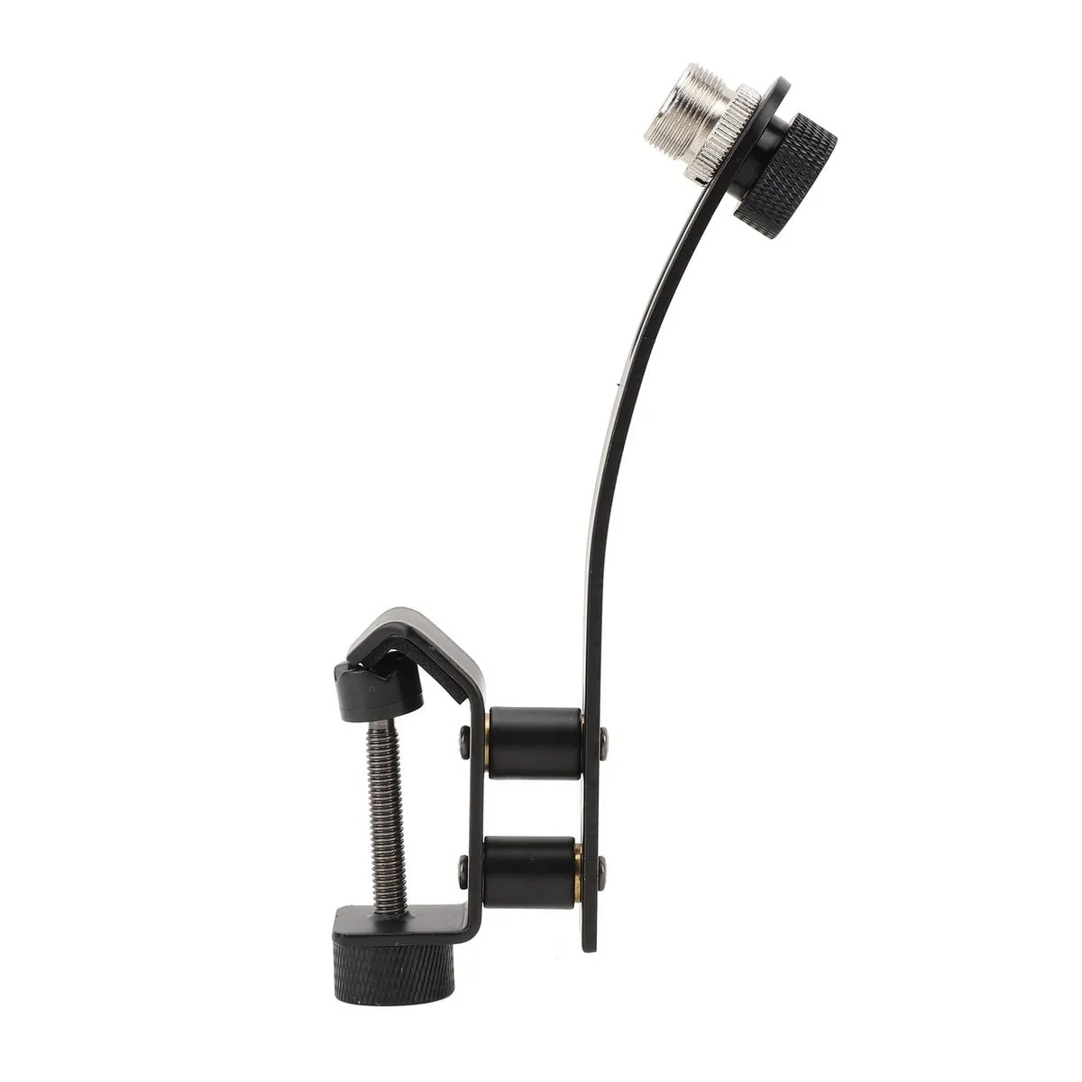 Aluminum Alloy Adjustable Height Drum Microphone Clip with Anti-Shake Design