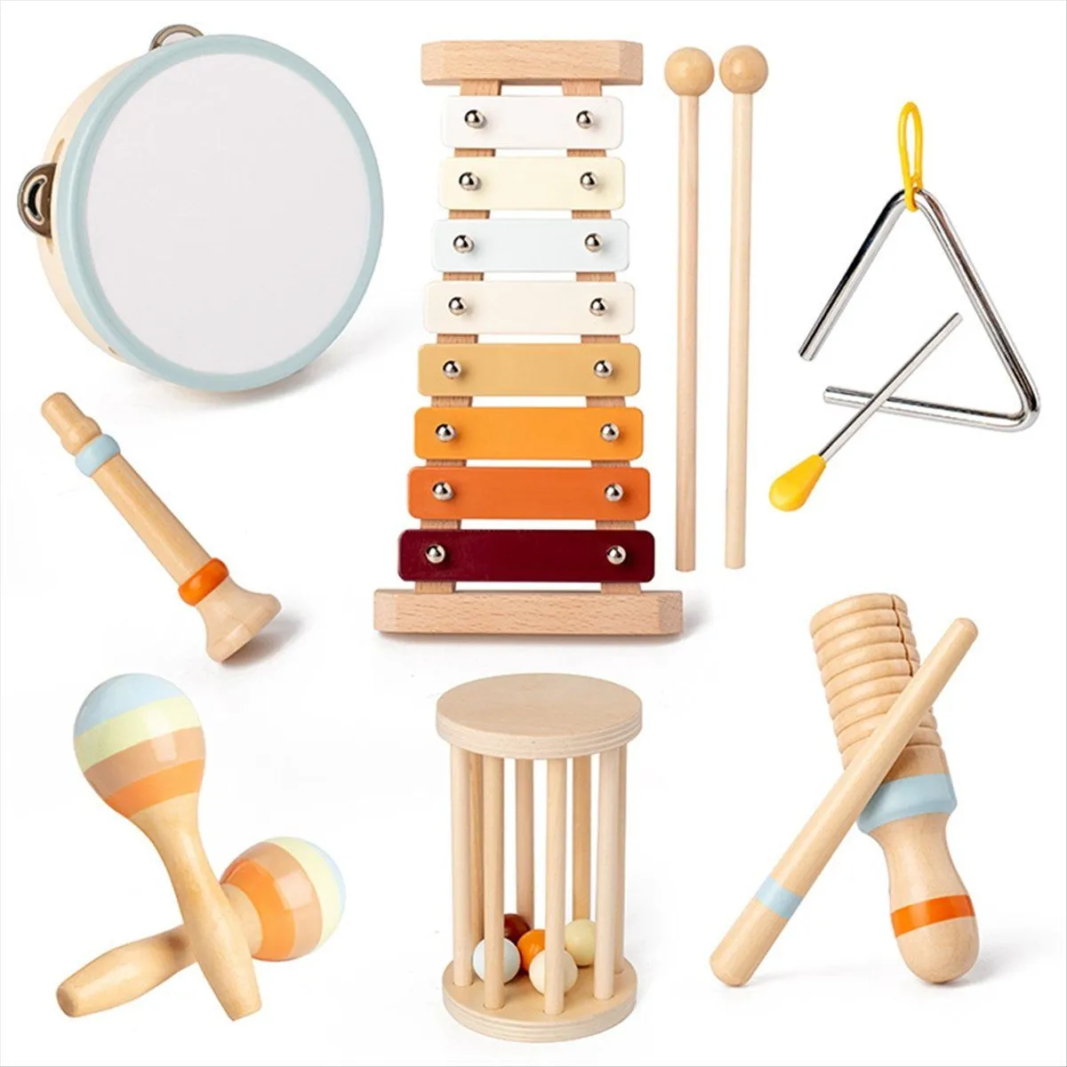 Musical Instruments Wooden Toys for Toddlers 1-3