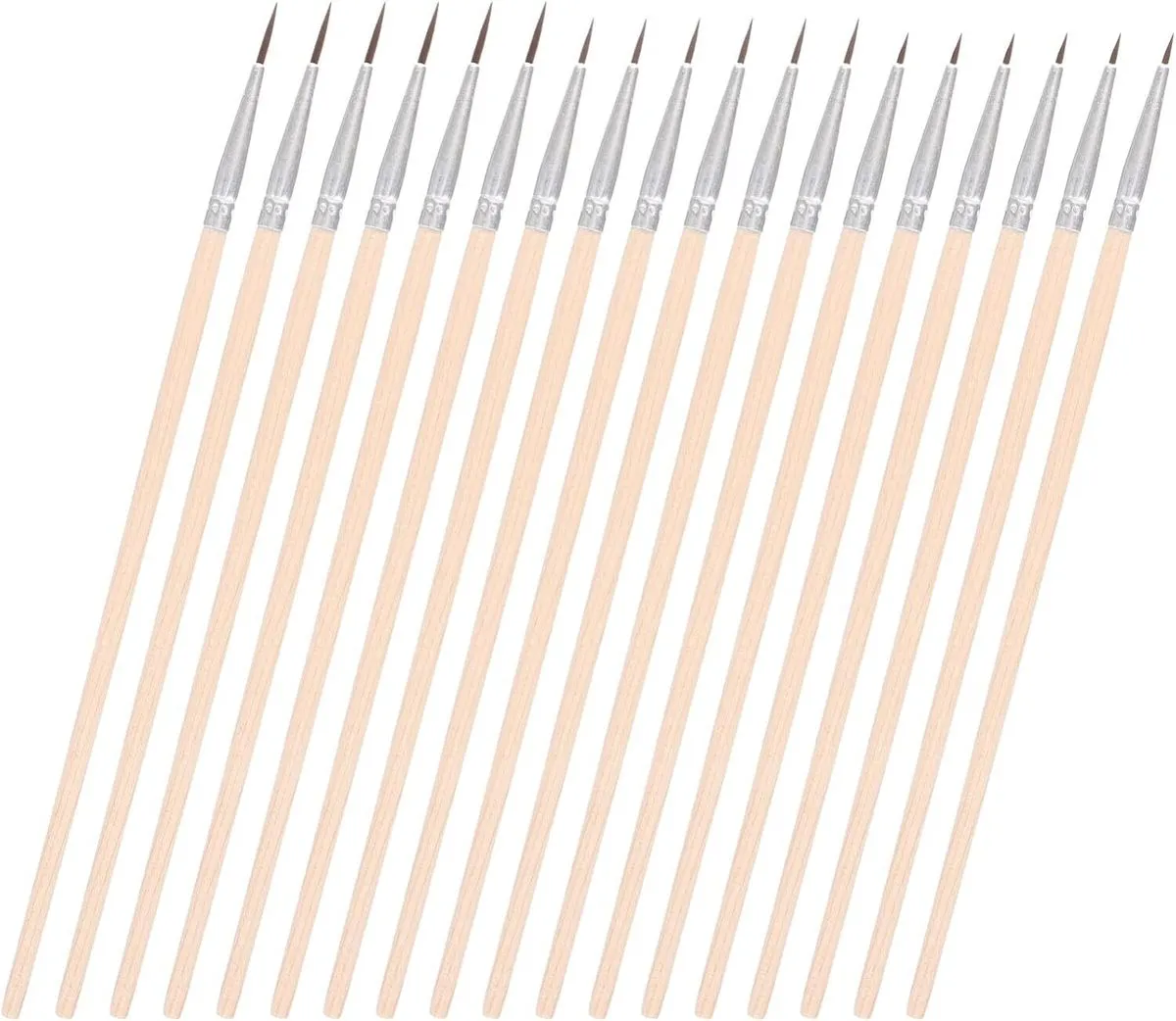 60 Pcs Nylon Bristle Detail Paintbrush Pointed Round Artist Brush Set