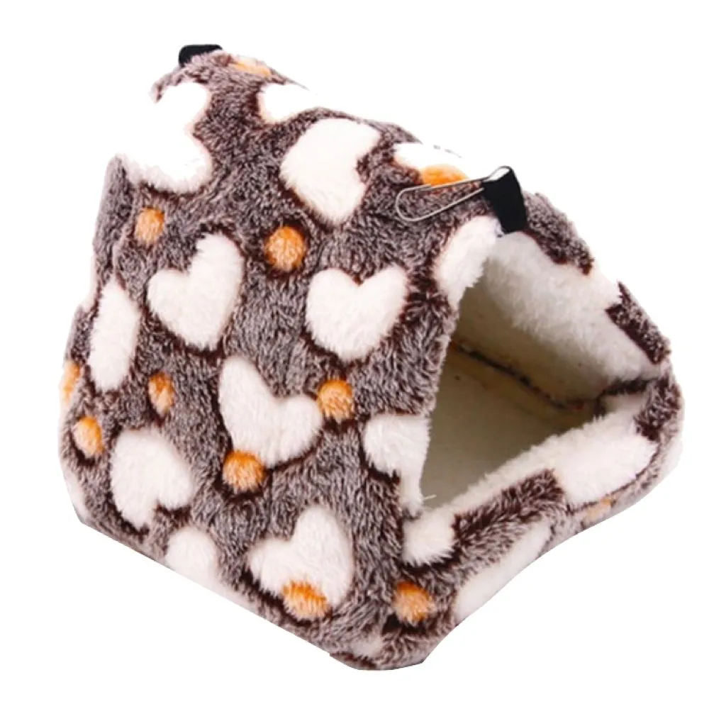 Pet Multifunctional Large Hamster House Hanging Hammock Nesting Bed - Brown