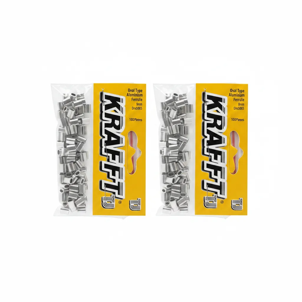 Krafft Aluminium Ferrules 3mm - 100 Pieces for Crafting & - 2 Pack