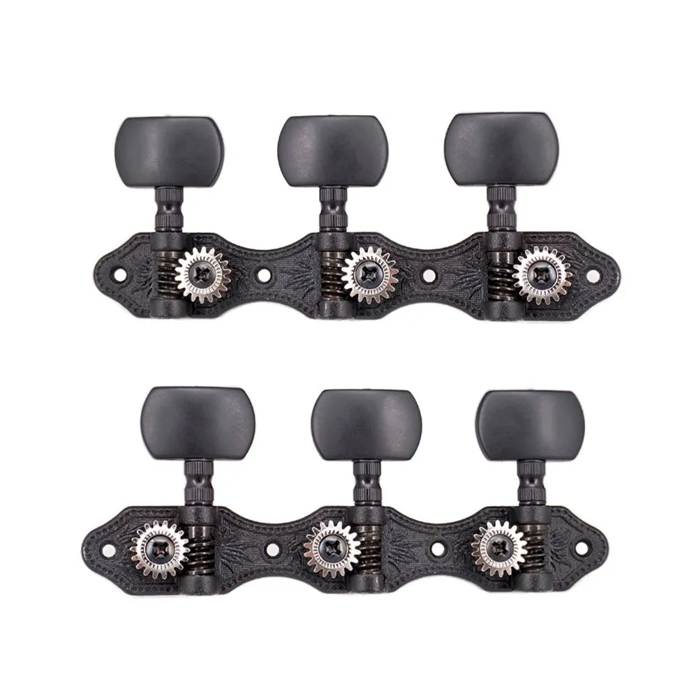 1 Pair Classical Guitar Tuners, 1:18, Black