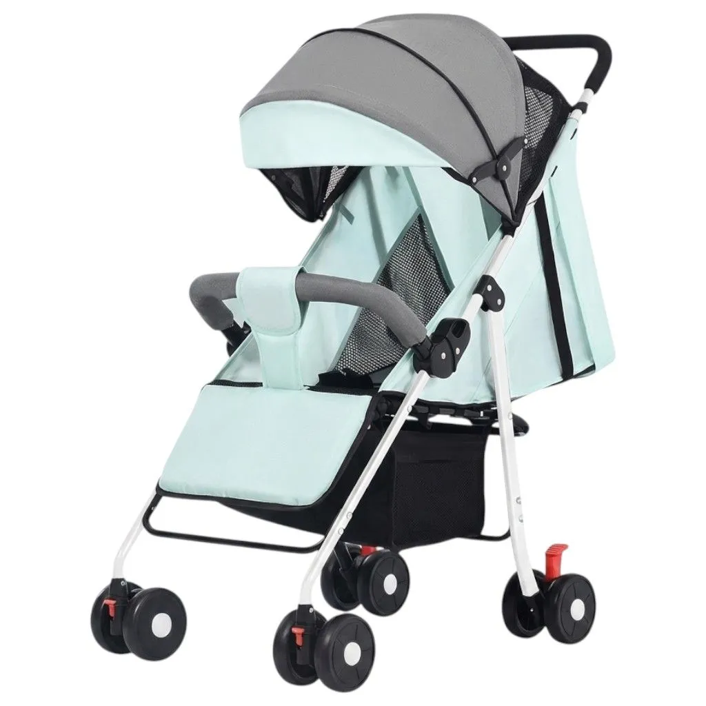 Compact Foldable Baby Stroller With Accessory Set - Mint