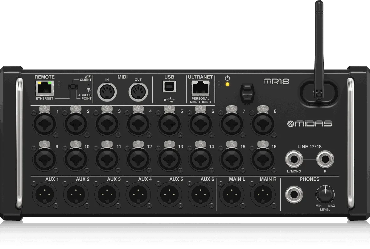 Midas MR18 18-channel Tablet-controlled Digital Mixer