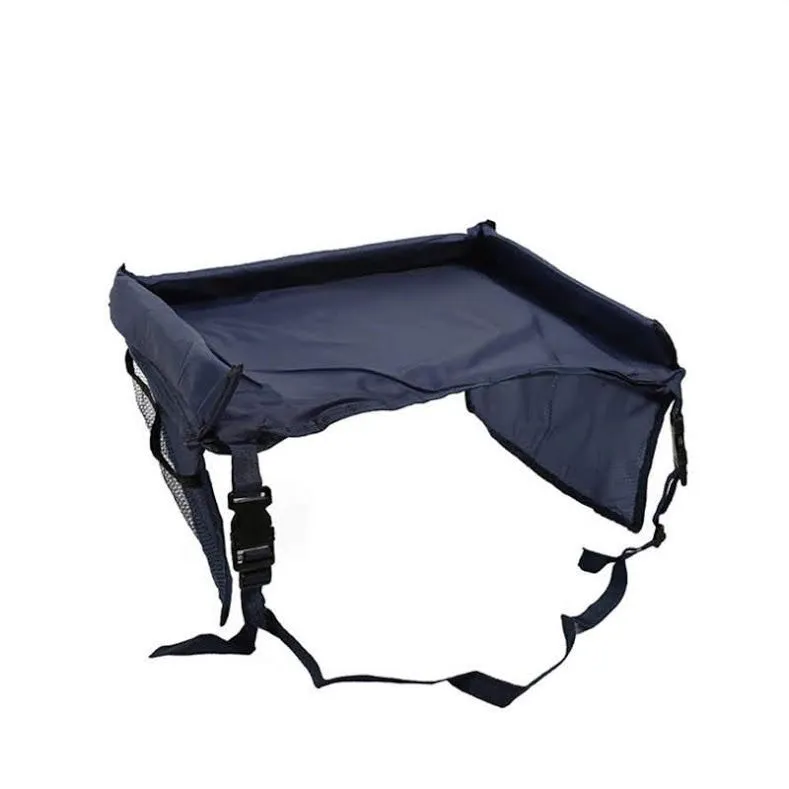 HappyBear Kids Travel Lap Desk Tray for Car Stroller Airplane - Navy Blue