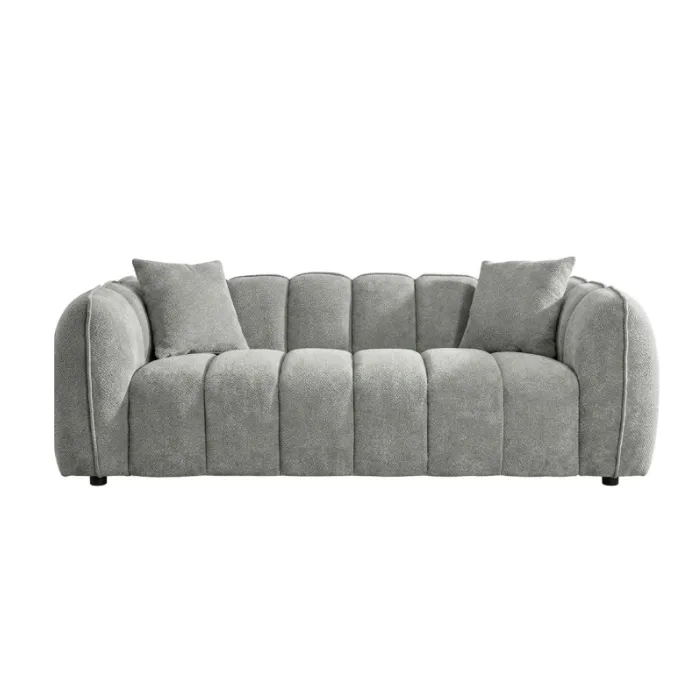 Comfy Home Furnitures - Carman Grey 3 Seater Sofa