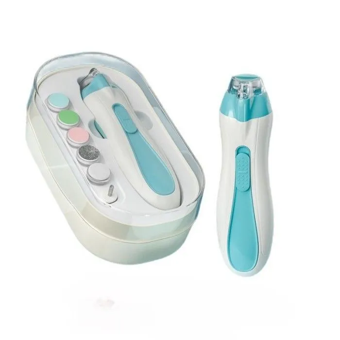 Baby Electric Nail Trimmer Safe Quiet Infant Nail File - Blue