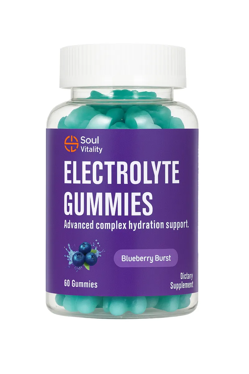 Advanced Hydration Electrolyte Gummies by Soul Vitality - Blueberry Burst