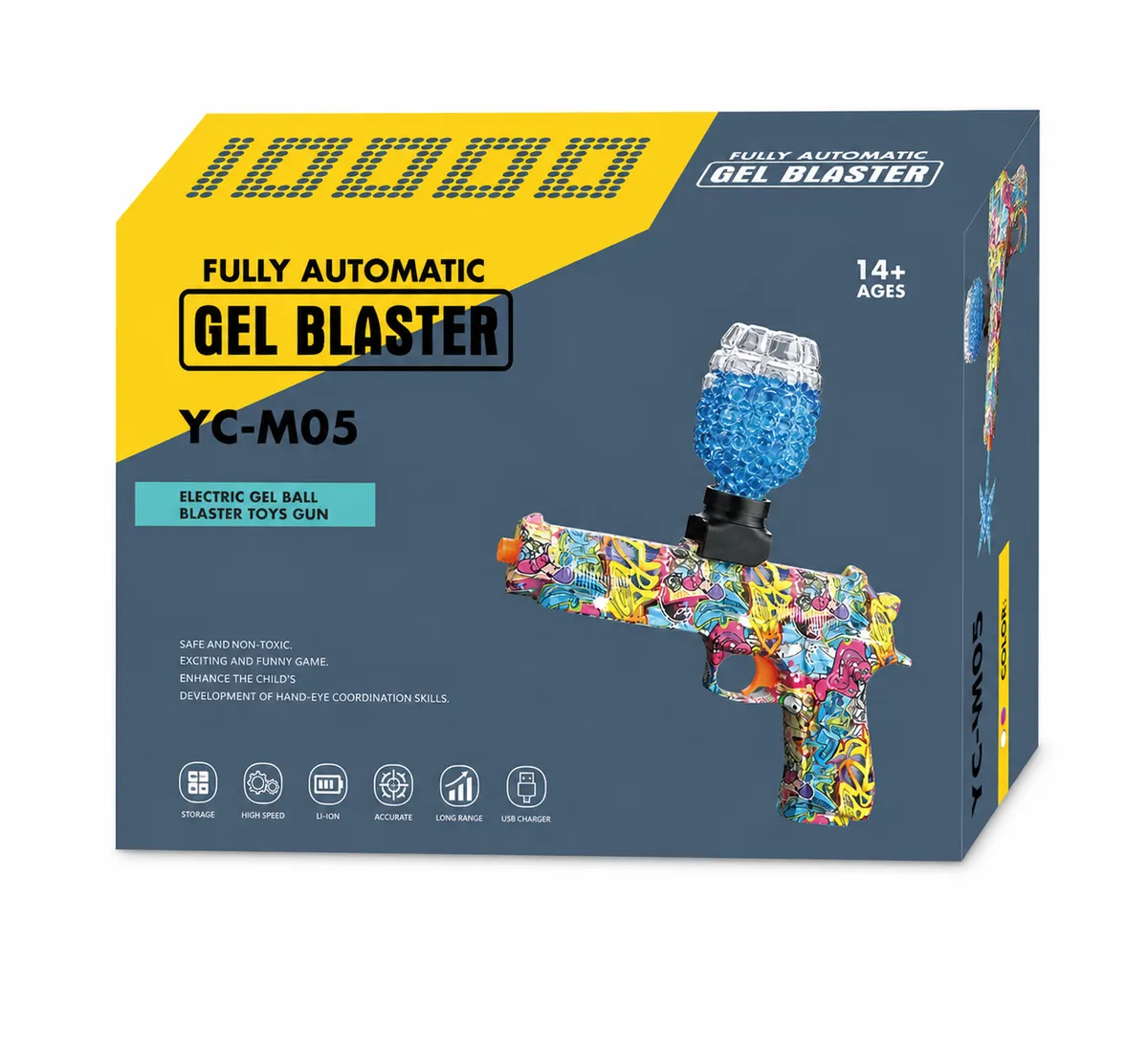 Multi Coloured Gel Blaster Hand Gun