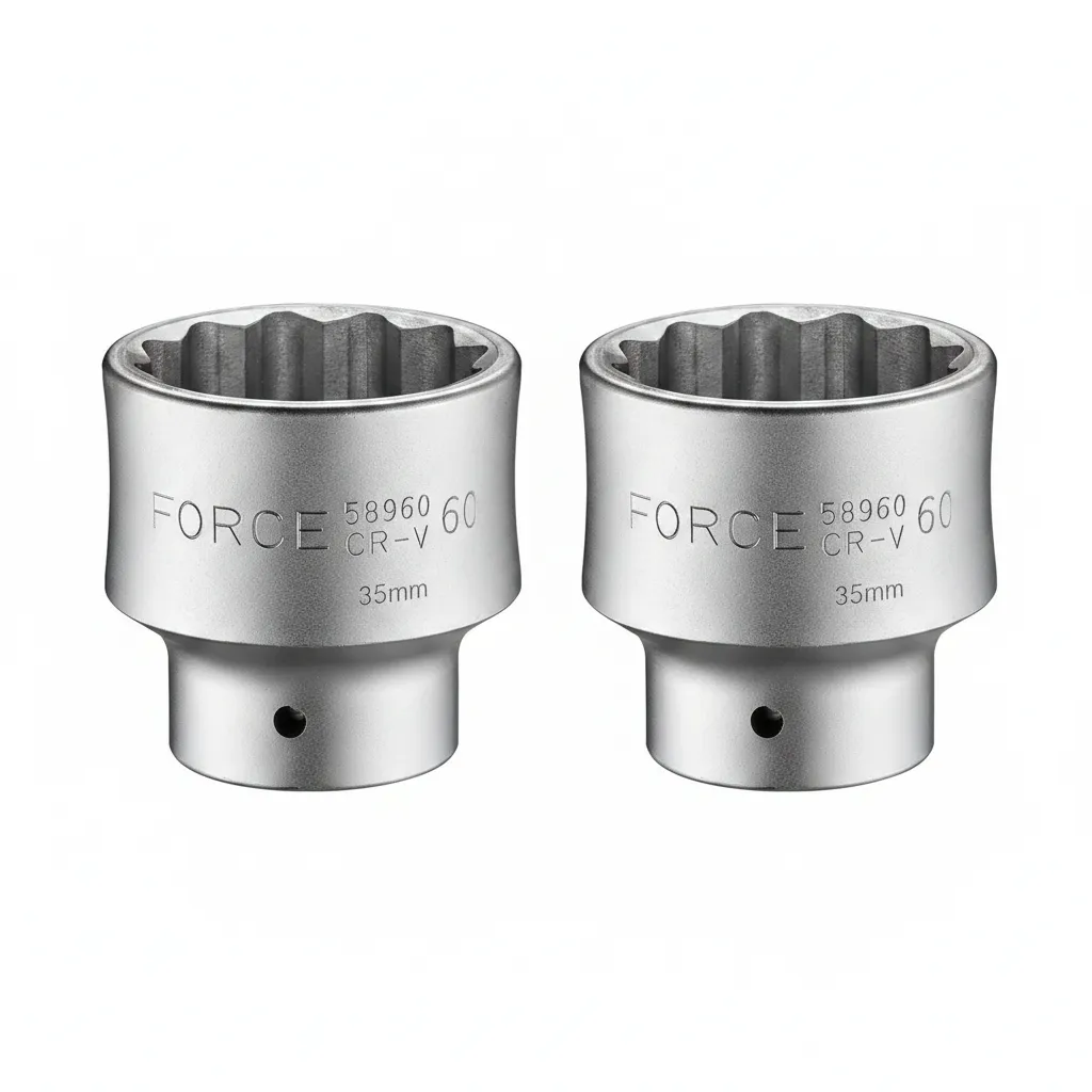 Force 35mm Bihex Socket for 1 Inch Drive Ratchet or Impact Wrench - 2 Pack