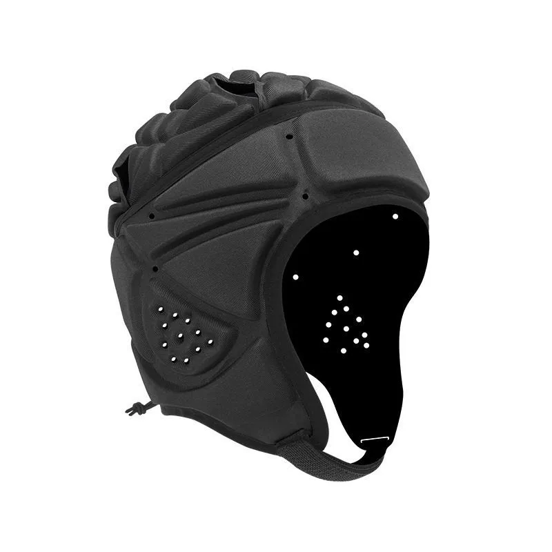 Junior Rugby Head Guard/Scrum Cap - Youth M 47-53cm Head Circumference - Black