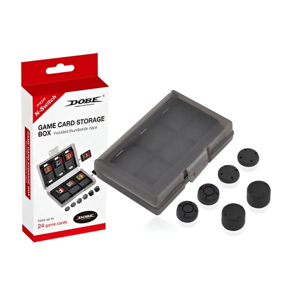 Dobe Nintendo Switch Game Card Storage Box + Thumbstick Caps