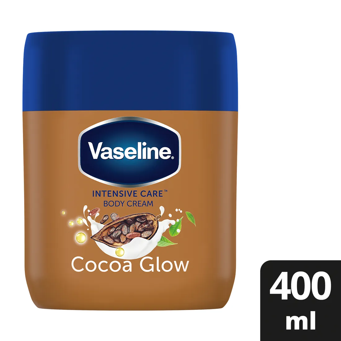 Vaseline Intensive Care Cocoa Glow Moisturizing Body Cream for Dry Skin 400ml