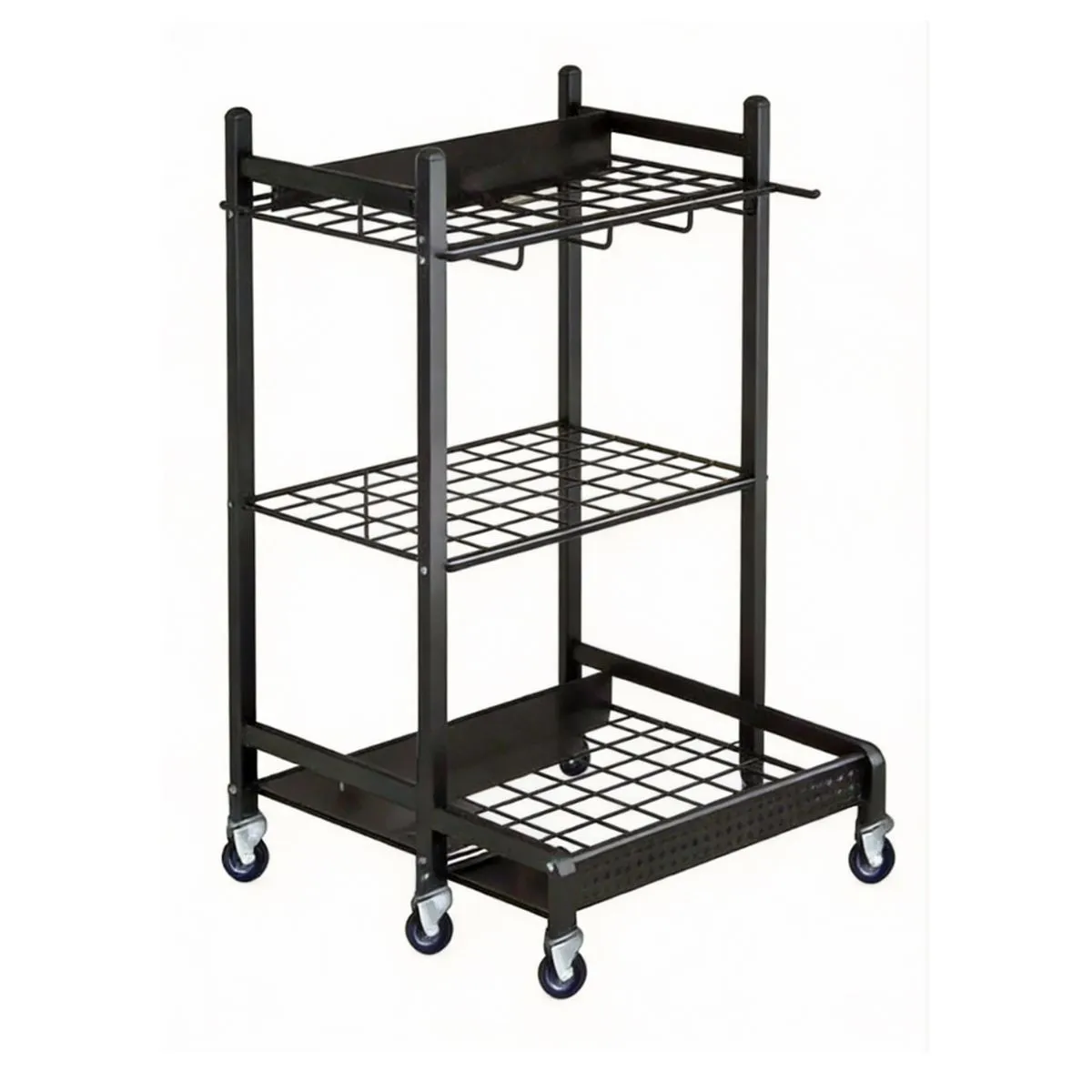 1Pc Garden Tool With Organizer Metal Yard Storage Rack With Wheels