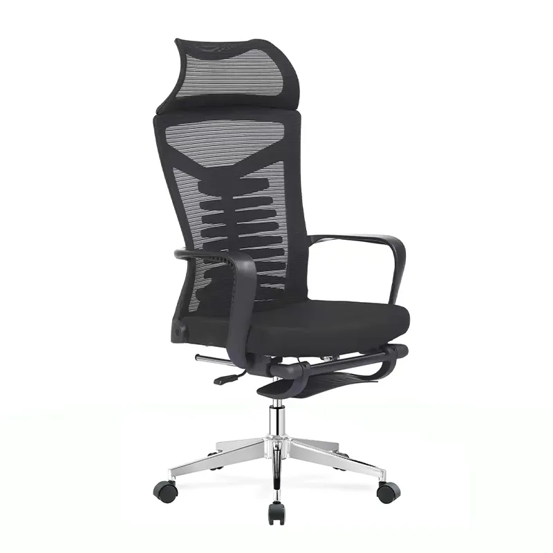 Furnny Office Chair-Ergonomic Retractable Footrest Adjustable High-Back