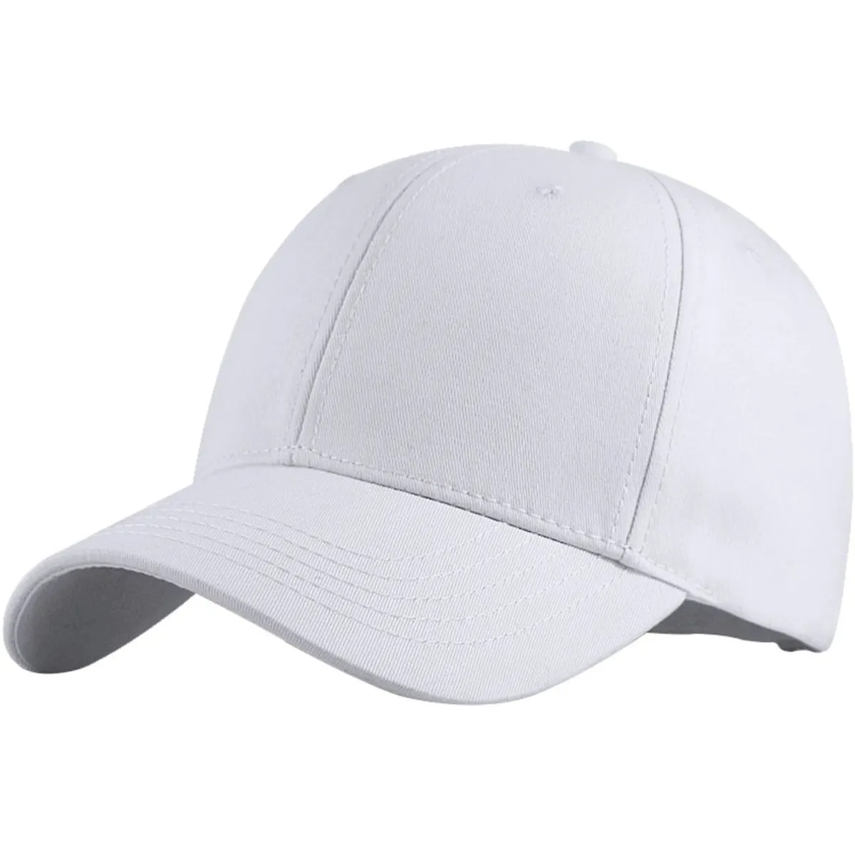 Men's Plain Hard-Brim Baseball Cap - Large Head Circumference