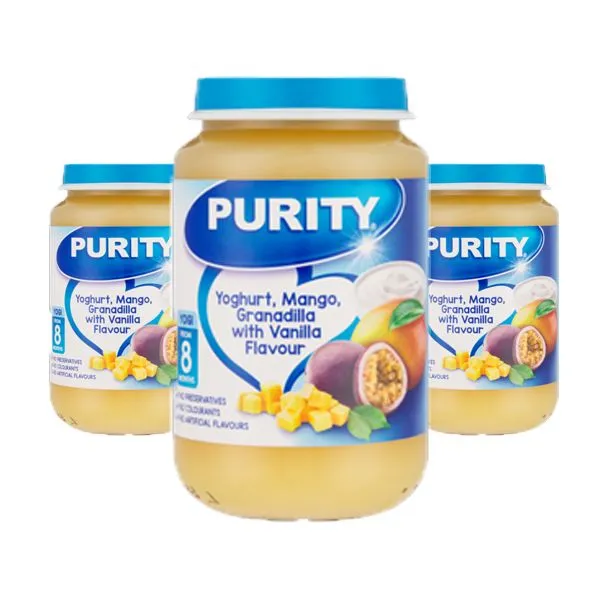 Purity Yoghurt, Mango, Granadilla With Vanilla Flavour Baby Food - 3x200ml
