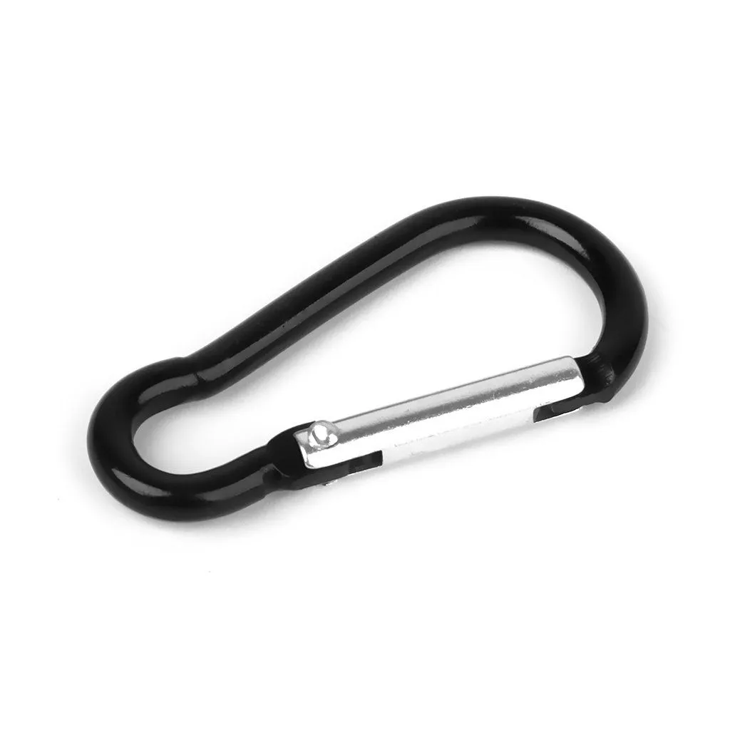 Generic Multipurpose Aluminum Carabiner Camp Snap Hook - Black