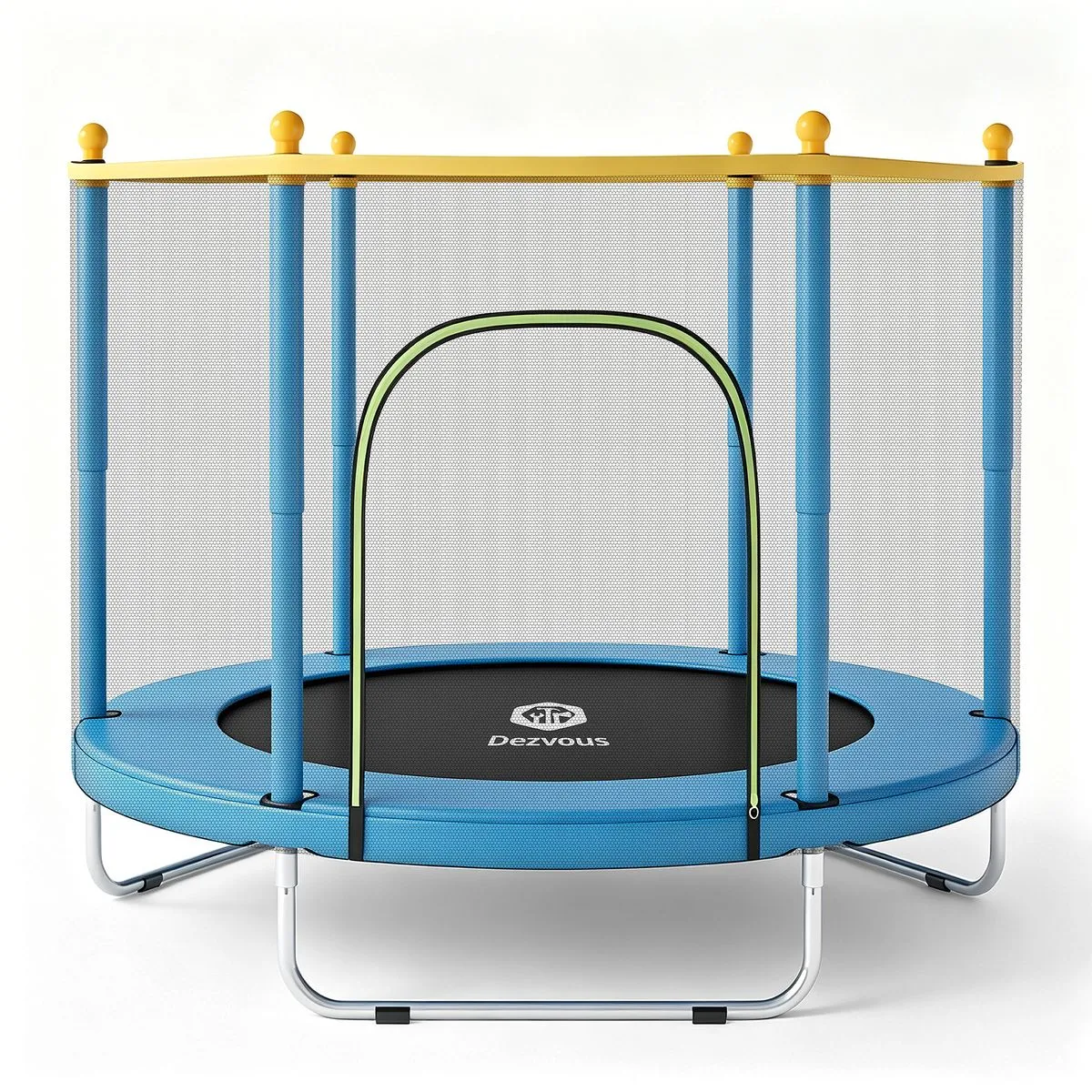 Dezvous 55" Kids Trampoline with Safety Net Indoor Outdoor Kids Trampoline