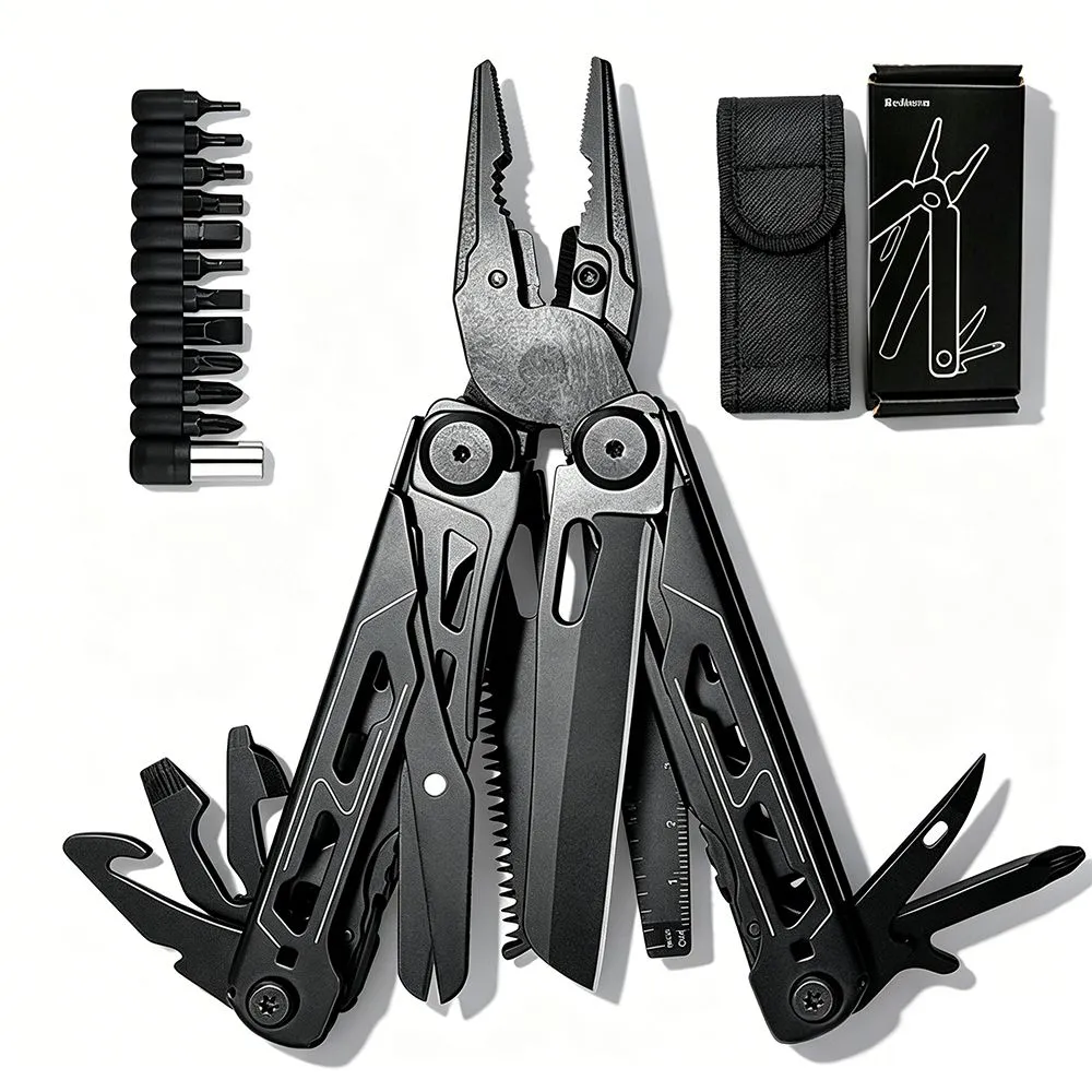 Redisson 27-in-1 Professional Stainless Steel Multi Tool Pliers - Black
