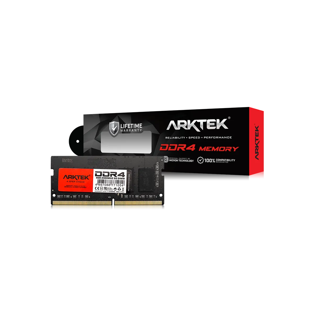 Arktek Memory 4GB DDR4 PC-2400 SO-DIMM RAM Module for Notebook