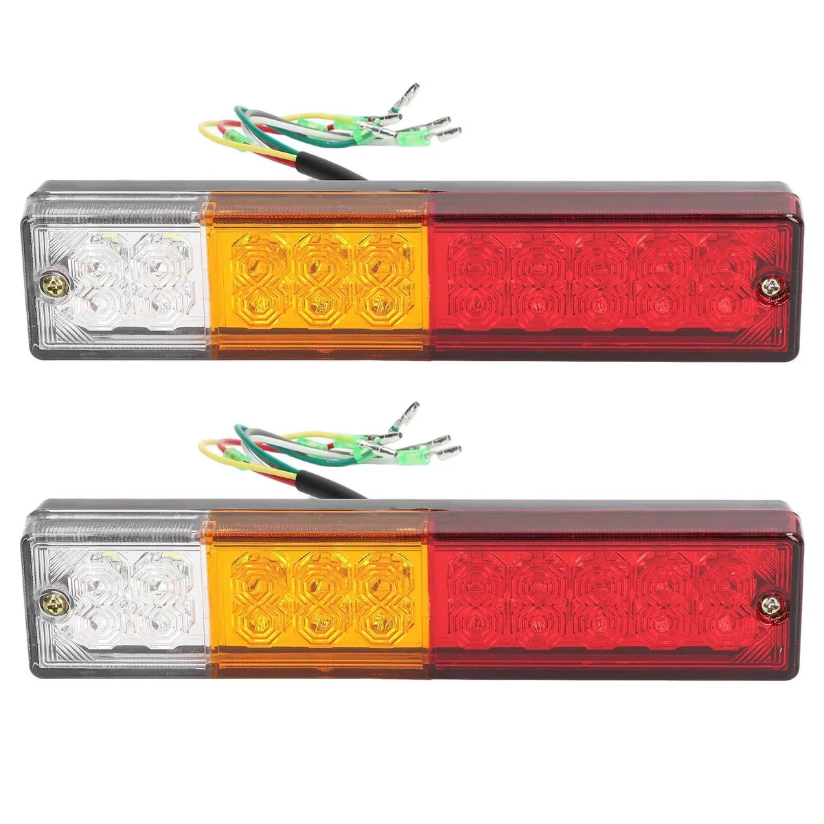 Pair Trailer Tail Lamp 12V 20LEDs Rectangular