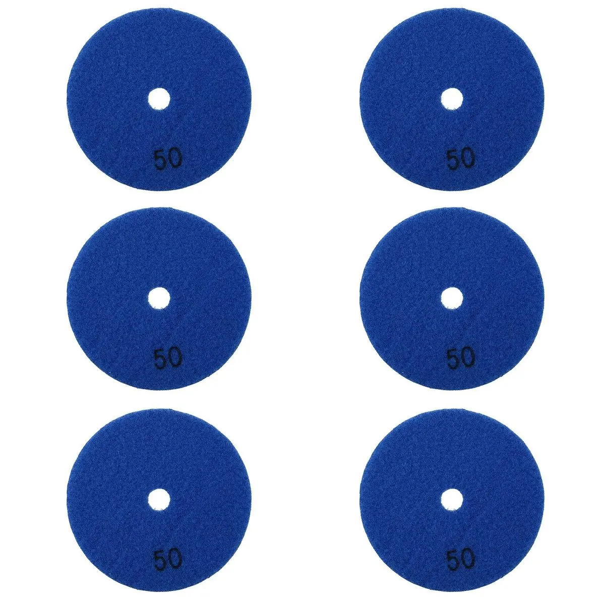 6 Pcs 4 Inch /100 Mm Grit 50 Diamond Dry Polishing Pad Granite Marble Flexi