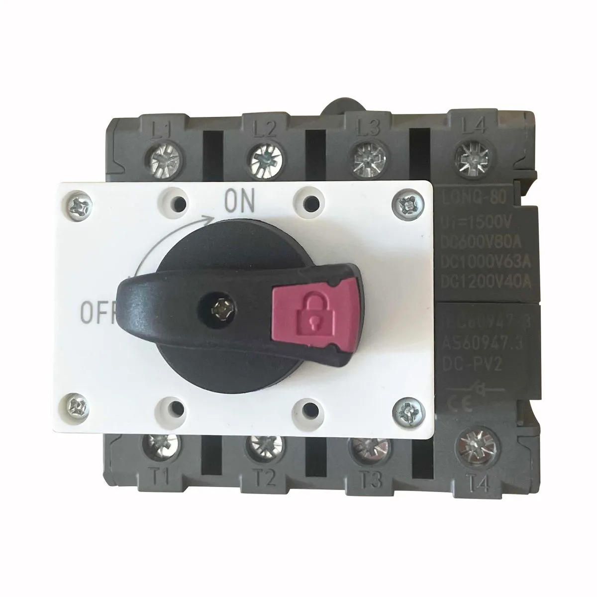 Solar DC Isolator Switch 4P 1000V 63A for Solar Panels
