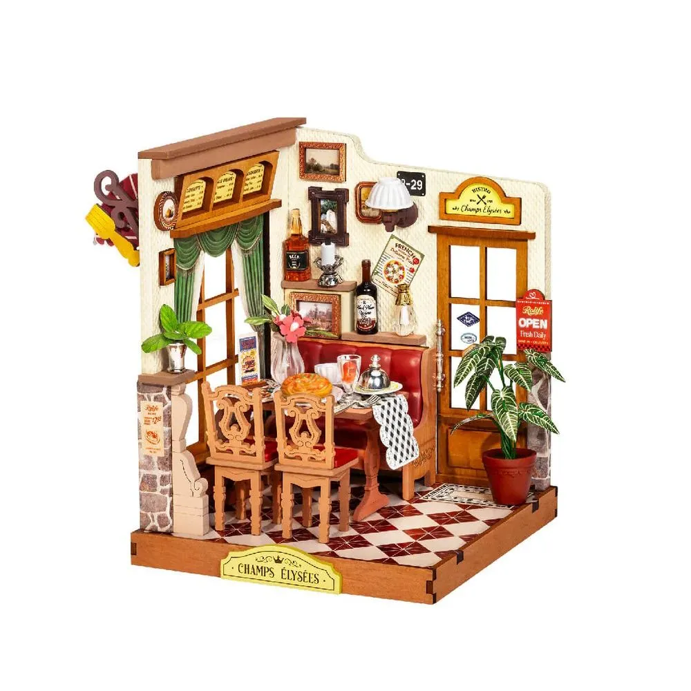 Robotime Rolife Champs-Elysees Bistro DIY Miniature House (160 Pieces)