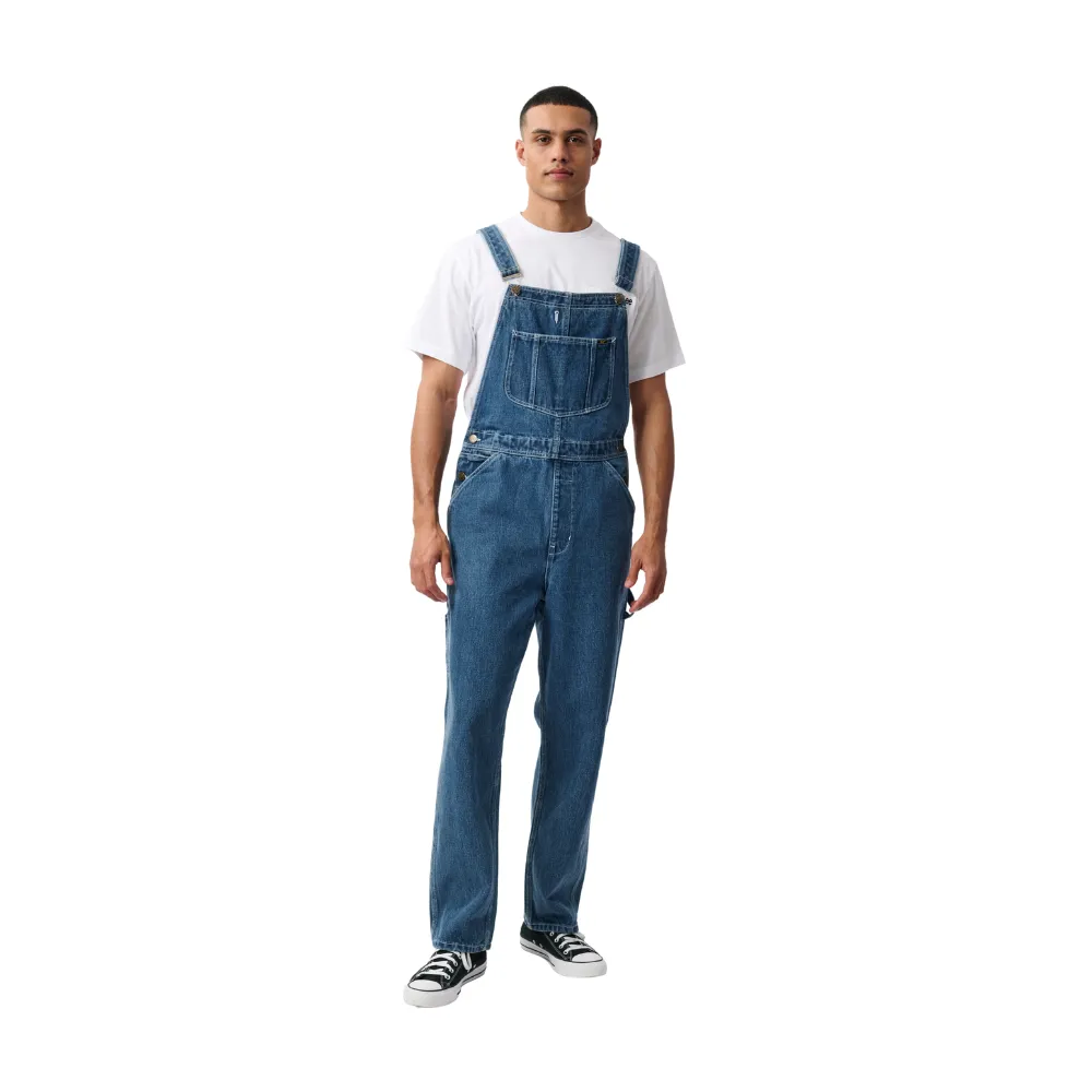 Lee Men's Denim Dungaree in Mid Shade Blue