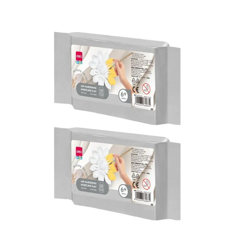 Deli Air Hardening Modelling Clay - 1Kg White