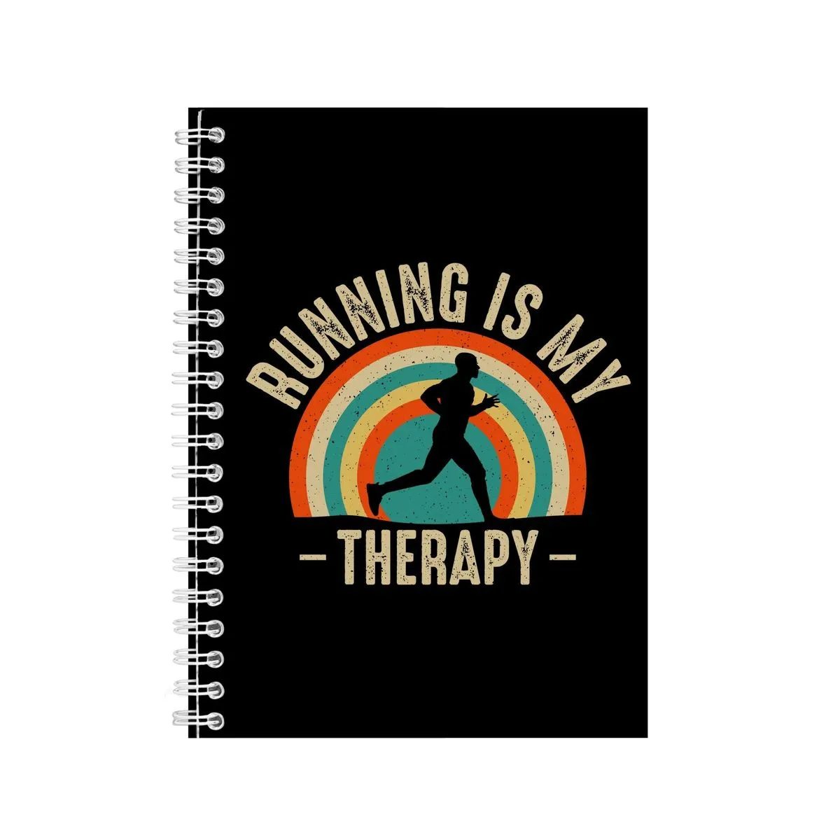 Help A5 Notebook Spiral and Lined Running Graphic Saying Notepad Present178