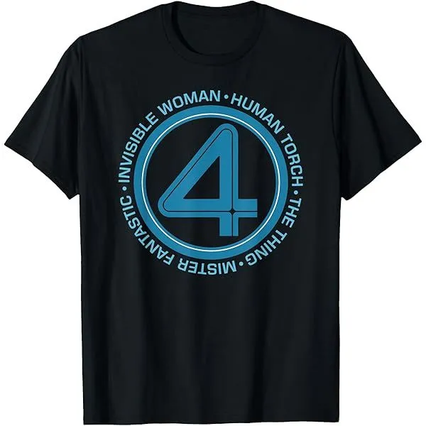 Rock Ts The Fantastic Four: First Steps Team Names 4 Logo