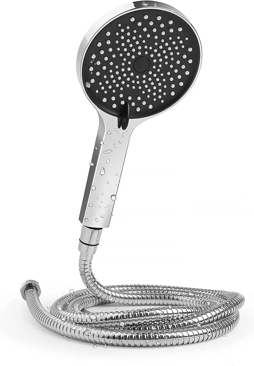 Sulfar Handheld Shower Head Set 3 Spray 71 Inch Hose Chrome Finish
