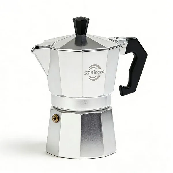 Kingze Classic Aluminum Stovetop Espresso Coffee Maker 6 Cups 150ml