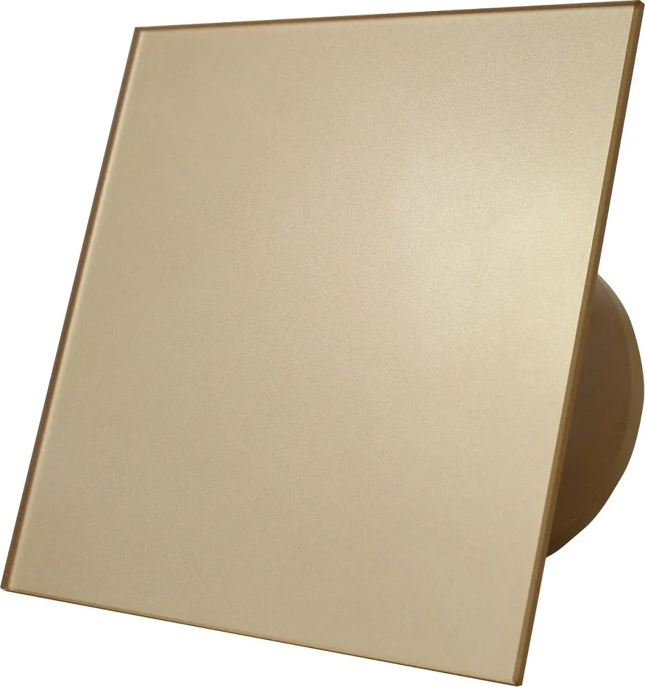 Extractor Fan Bathroom Toilet Designer Glass Cover Gold Gloss 100mm