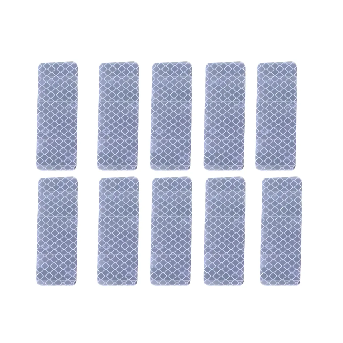 Car Bumper Reflective Strip Stickers 10 Piece - White