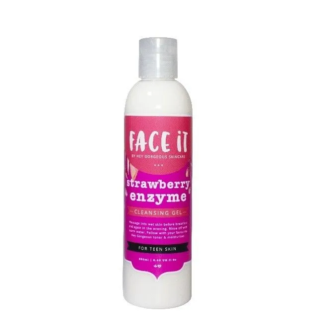 Hey Gorgeous, Face It Strawberry Enzyme Cleansing Gel, 250ml