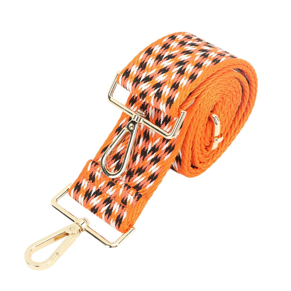 Woven camera strap (Orange White Black)