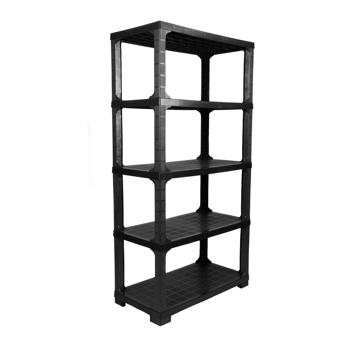5 Tier Plastic Shelf - Black