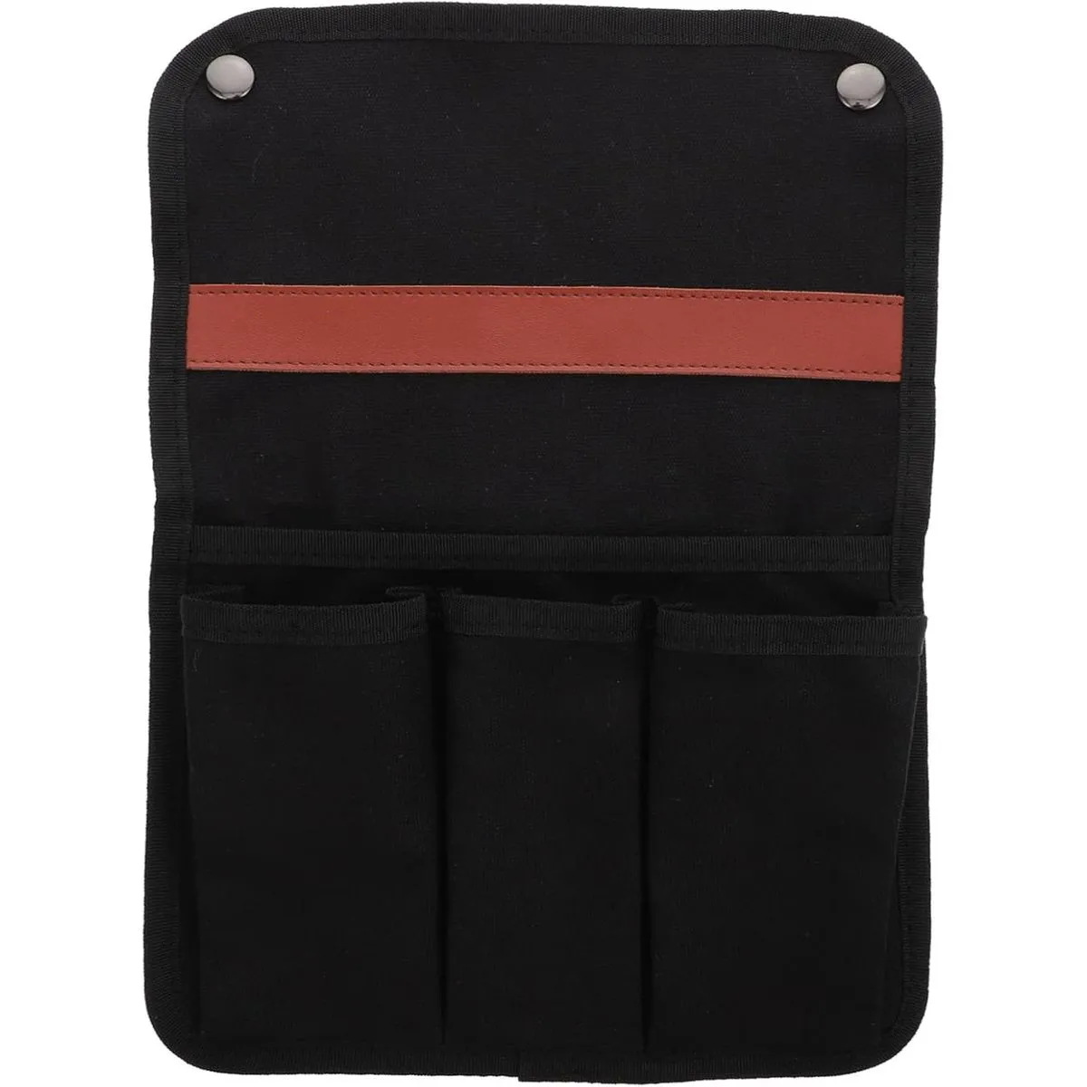 Universal Camp Chair Cup Holder and Storage Pouch - Armrest Organizer - Black