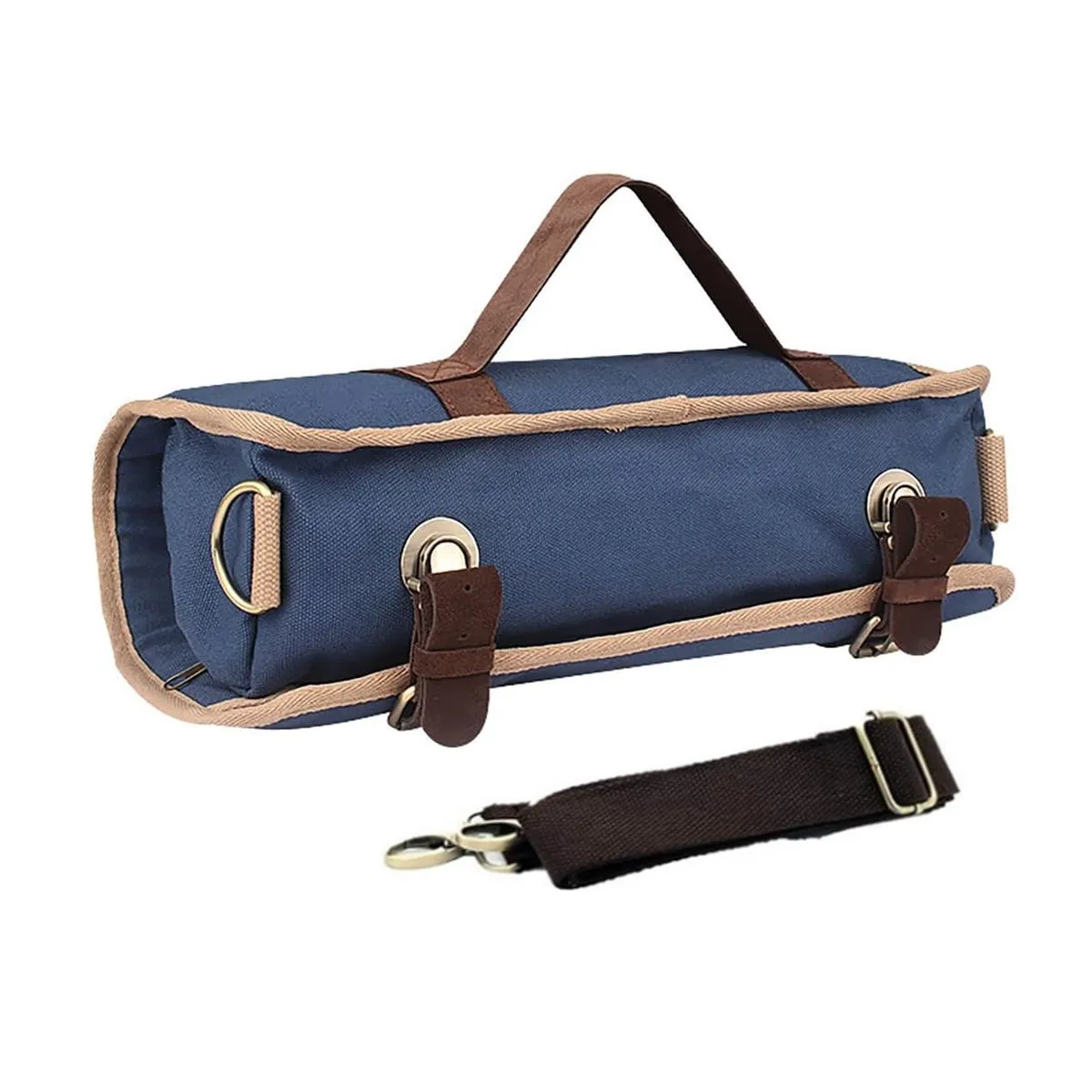 Bartender Travel Bag Portable Bar Canvas Tool Bag Storage Bag Without Tools - Blue