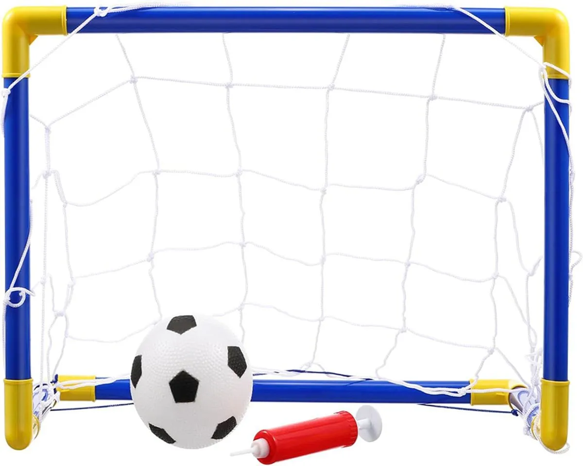 Easy Assembly Portable Kids Football Play Set Soccer Net Set -37x49x70 cm