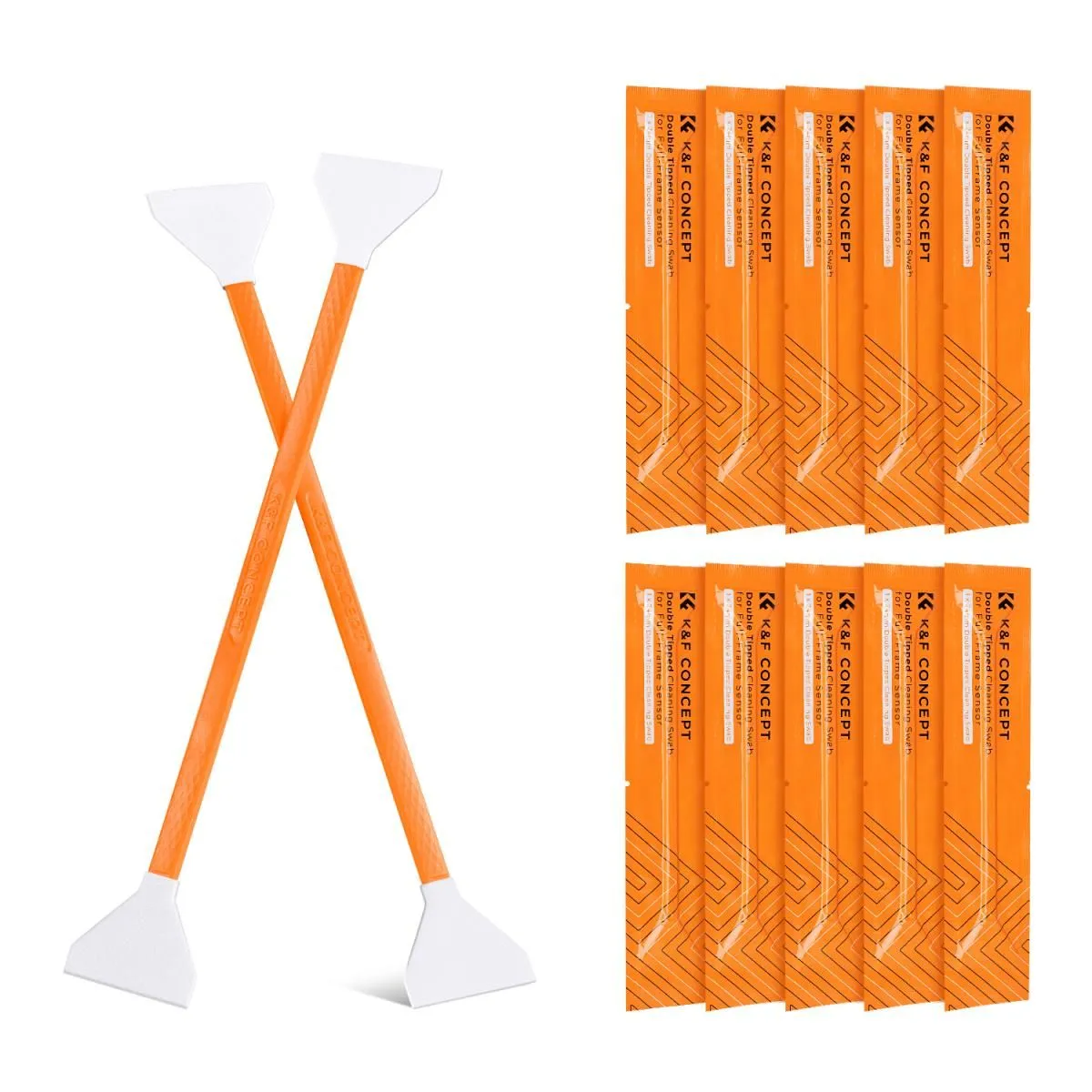K&F Concept 10 Swab 24mm Dual Head CMOS F-Frame Camera Sensor Cleaning Kit