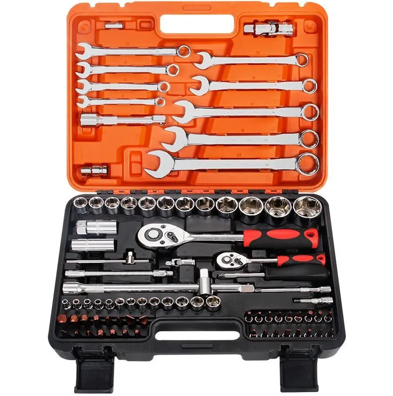 82 Piece Socket and Wrench Set 1/2" 1/4"