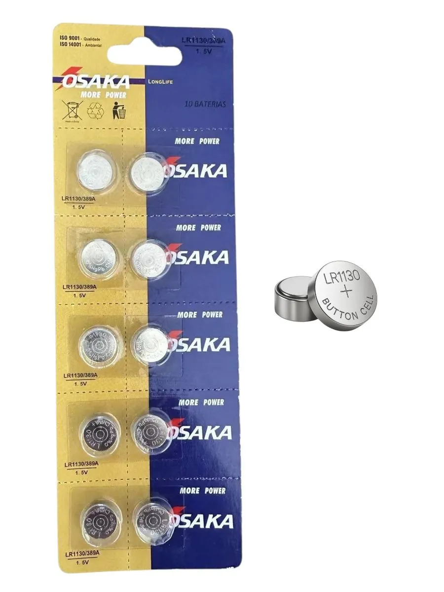 OSAKA LR1130/389A Button Batteries - 10 Pack